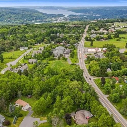 A view over South Hill toward Cayuga Lake, Ithaca